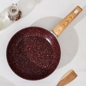 Сковорода Natural. Brown, d=22 см, кованый алюминий, ручка soft-touch, антипригарное покрытие, индукция, коричневая