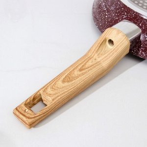 Сковорода Natural. Brown, d=22 см, кованый алюминий, ручка soft-touch, антипригарное покрытие, индукция, коричневая