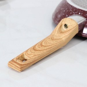 Сковорода Magistro Natural. Brown, d=24 см, кованый алюминий, ручка soft-touch, антипригарное покрытие, индукция, коричневая