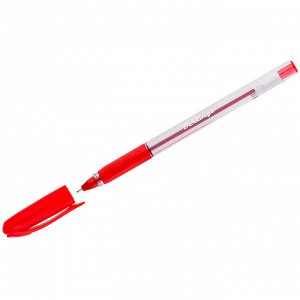 Ручка шариковая Berlingo "Triangle 110" красная, 0,7мм, трехгран., грип