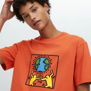 Мужская футболка, оранжевый