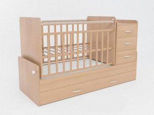 Кровать детская СКВ-5 (опуск.бок., маятник, 4 ящика,  бук) 534036