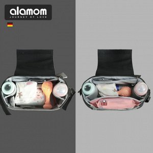 Универсальная сумка для детской коляски/для мам - Alamom Baby Gray