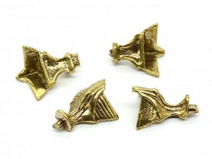 Ножки из бронзы для шкатулок и ларцов 4шт "Кораблик" 17*10*17мм.
