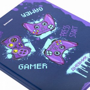 Дневник 5-11 класс 48 л., твердый, BRAUBERG, глянцевая ламинация, с подсказом, "GAMER", 106629