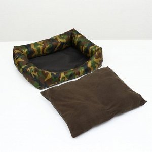 Лежанка со съемной подушкой "Камуфляж", 45 х 35 х 13 см