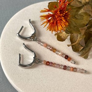 Серьги длинные из Агата