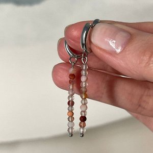 Серьги длинные из Агата