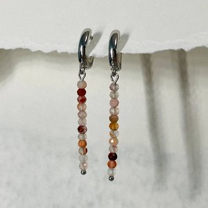 Серьги длинные из Агата