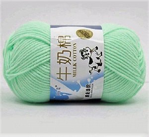 Пряжа Milk Cotton "Молочка" цвет светло-мятный