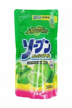 Жидкость для мытья посуды, фруктов и овощей Kaneyo Soap Soapn Fresh Refill 500 мл / сменный блок, шт