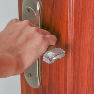 Стопор на ручку двери в виде кольца, 1 шт., противоударный, силиконовый, прозрачный