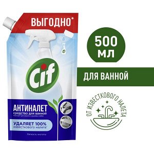 NEW ! Cif Легкость чистоты Антиналет, чистящее средство для ванной, подходит для акрила и душевых кабин, 500 мл