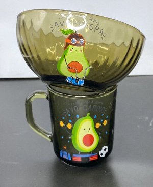 Набор кружка+салатник D62008+62094 Авокадо АКЦИЯ!!!