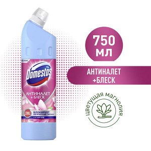 Domestos универсальное чистящее средство-гель цветущая магнолия антиналет + блеск 750 мл