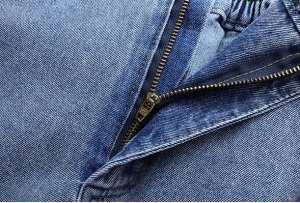 Юбка джинсовая трапециевидной формы на резинке, голубой