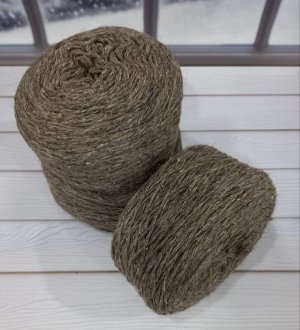 Пряжа для вязания полугрубая крученая 300 гр цвет Серый