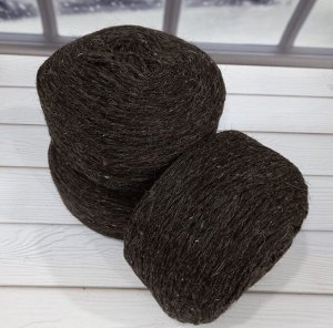 Пряжа для вязания полугрубая крученая 300 гр цвет Темный