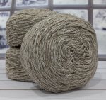 Пряжа для вязания полугрубая крученая 300 гр цвет Светло-серый