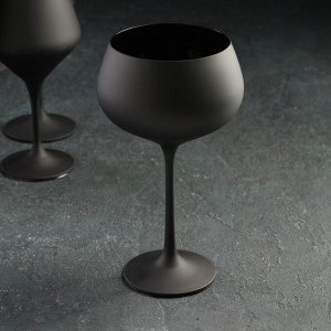 Набор бокалов для вина «Магнолия», 350 мл, цвет чёрный