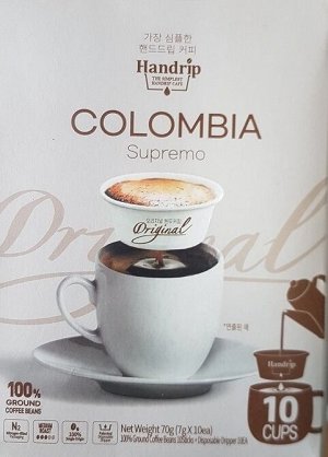 Кофе «HANDRIP COLOMBIA SUPREMO» капельный кофе-Колумбия Супремо 7гр 1/10шт