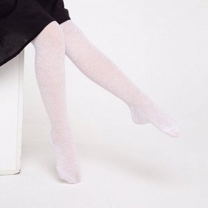 Колготки детские ажурные, цвет белый.