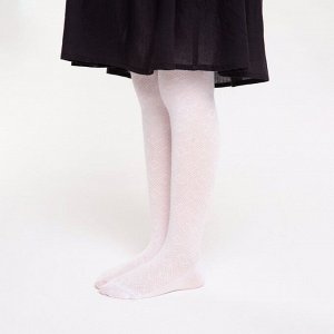 Колготки детские ажурные, цвет белый.