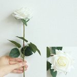 Искусственный цветок &quot;Роза&quot;, цвет белый