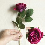 Искусственный цветок &quot;Роза&quot;, цвет бордовый