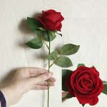 Искусственный цветок &quot;Роза&quot;, цвет &quot;бархатный красный&quot;