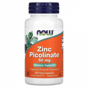 Цинк NOW Zinc Picolinate 50мг - 120 капс