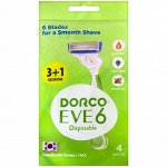 Станок женский для бритья одноразовый Eve 6 4 шт Dorco