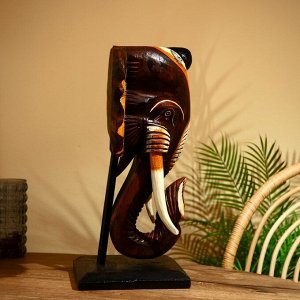 Сувенир "Голова слона" на подставке, албезия 60 см