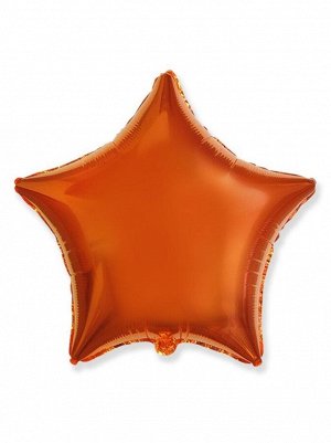 Фольга шар Звезда 18"/46 см металлик оранжевый 1шт Испания Flexmetal