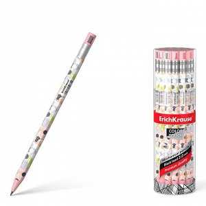 Карандаш механический НВ, 2,0 мм, ErichKrause ColorTouch Flower Cocktail, с точилкой, корпус " Soft-touch" с дизайном