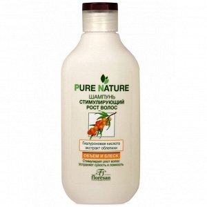 Шампунь "PURE NATURE" c экстрактом ОБЛЕПИХИ стимулирующий рост волос 300мл