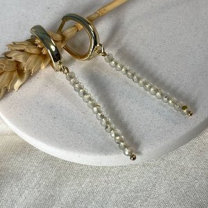 Серьги длинные из Пренита