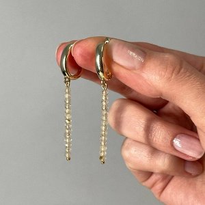 Серьги длинные из Пренита
