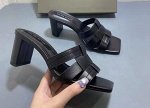Женские открытые босоножки на каблуке, цвет черный