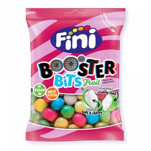 Жевательные конфеты со вкусом клубники и малины Fini Booster Bits Fruit / Фини с мягкой начинкой 90 гр