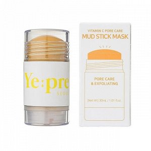 Ye:pre Эксфолиирующая глиняная маска-стик для ухода за порами Yepre Vitamin C Pore Care Mud Stick Mask