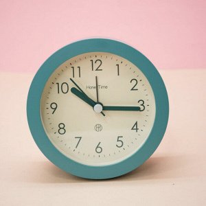 Часы-будильник "Style" 9,5х9,5х4см, цв.голубой 8392-XD-04