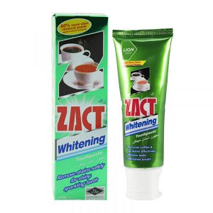 LION "Zact" Зубная паста 150гр отбеливающая для любителей кофе и чая (Whitening),Таиланд