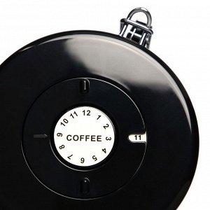Герметичный контейнер для хранения молотого кофе и кофейных зерен, 1.2 л, 12х12 см, серый