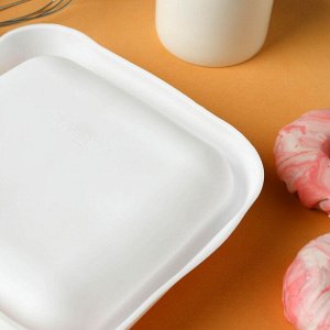 Форма для муссовых десертов и выпечки KONFINETTA «Квадро», силикон, 18,5x5 см, цвет белый