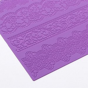 Коврик для айсинга силиконовый Доляна «Восхищение», 39x29,5 см, цвет МИКС