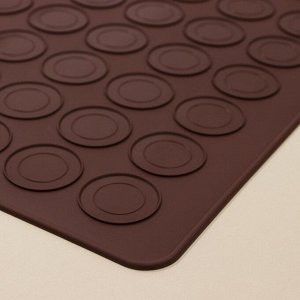Силиконовый коврик для макаронс Доляна «Ронд», 39?29 см, цвет МИКС