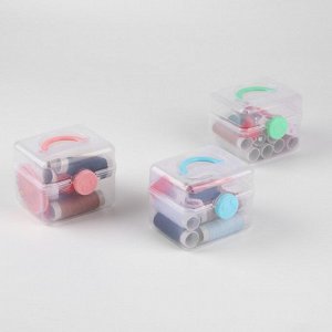 Швейный набор, 31 предмет, в пластиковом контейнере, 7 x 8,5 см, цвет МИКС