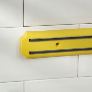 Держатель для ножей магнитный Доляна, 38 см, цвет жёлтый