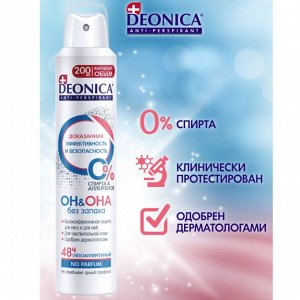 DEONICA Антиперспирант Он&Она, 200 мл (спрей)